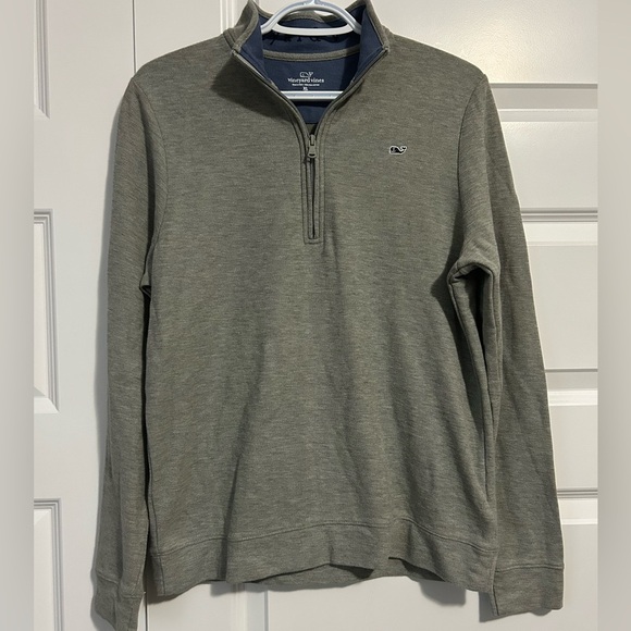 Vineyard Vines Gray 1/4 Zip Sweater - Picture 1 of 4